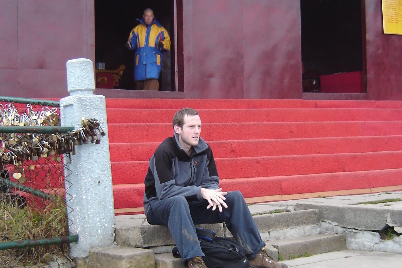Dan at a temple on a trip to China